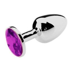 Generique Plug Bijou Strass Violet - SMALL 6.5 x 2.7cm